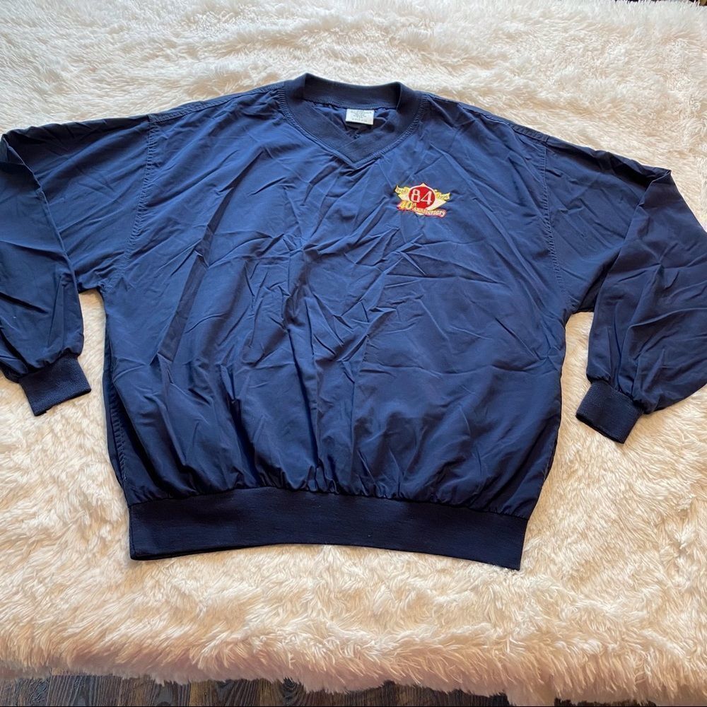Munsingwear Vintage Lumbar 84 40th Anniversary Pullover Warm Up Shirt Size Large